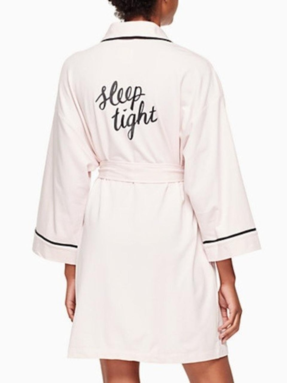 Kate Spade Sleep Tight Pink Women's Robe with Contrast Trim- Flawed